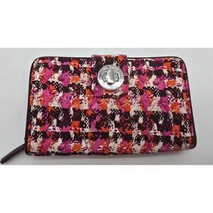 Vera Bradley Womens Colorful Wallet With Turn Lock & Zipper Compartments